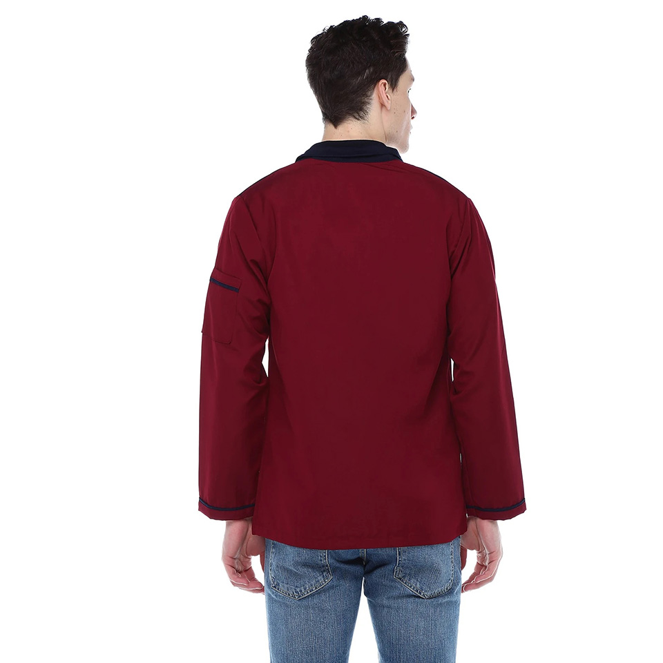 Bordo Siyah Aşçı Ceketi,Aşçı İş Elbisesi